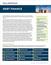 Debt Finance brochure cover